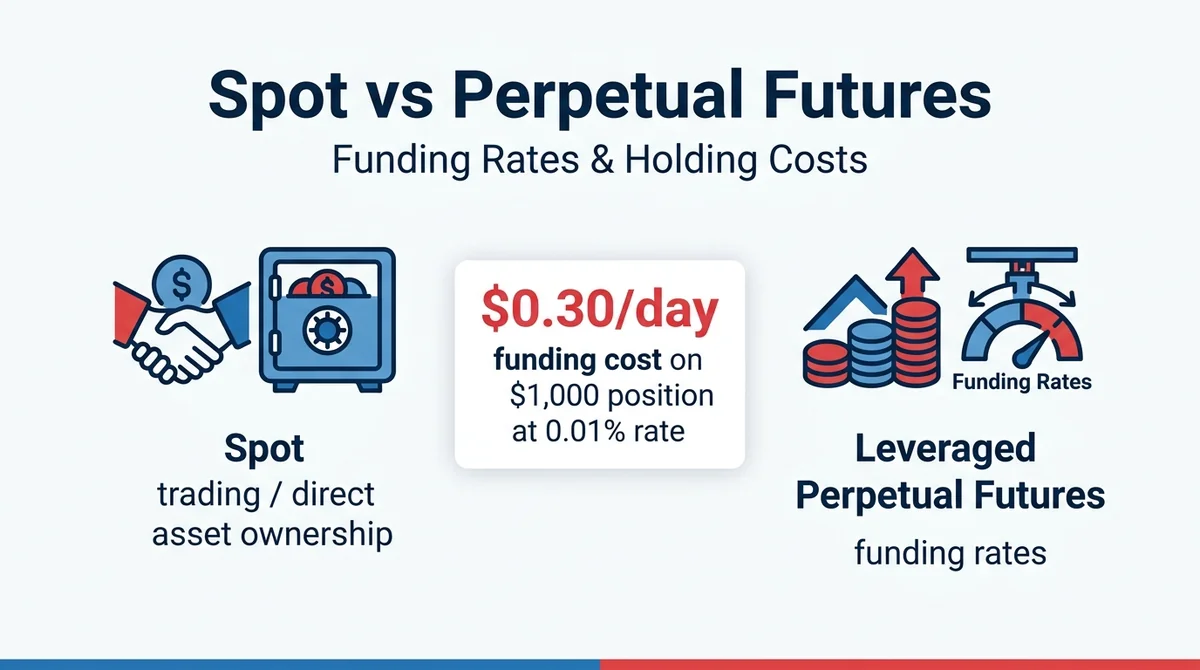 Spot vs Perpetual Futures: 2026 In-Depth Comparison of Funding Rates and Holding Costs