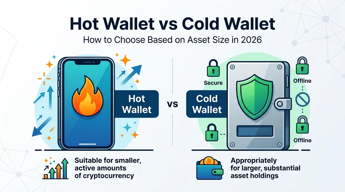 Hot Wallet vs Cold Wallet: How to Choose Based on Asset Size in 2026? (Detailed Differences)