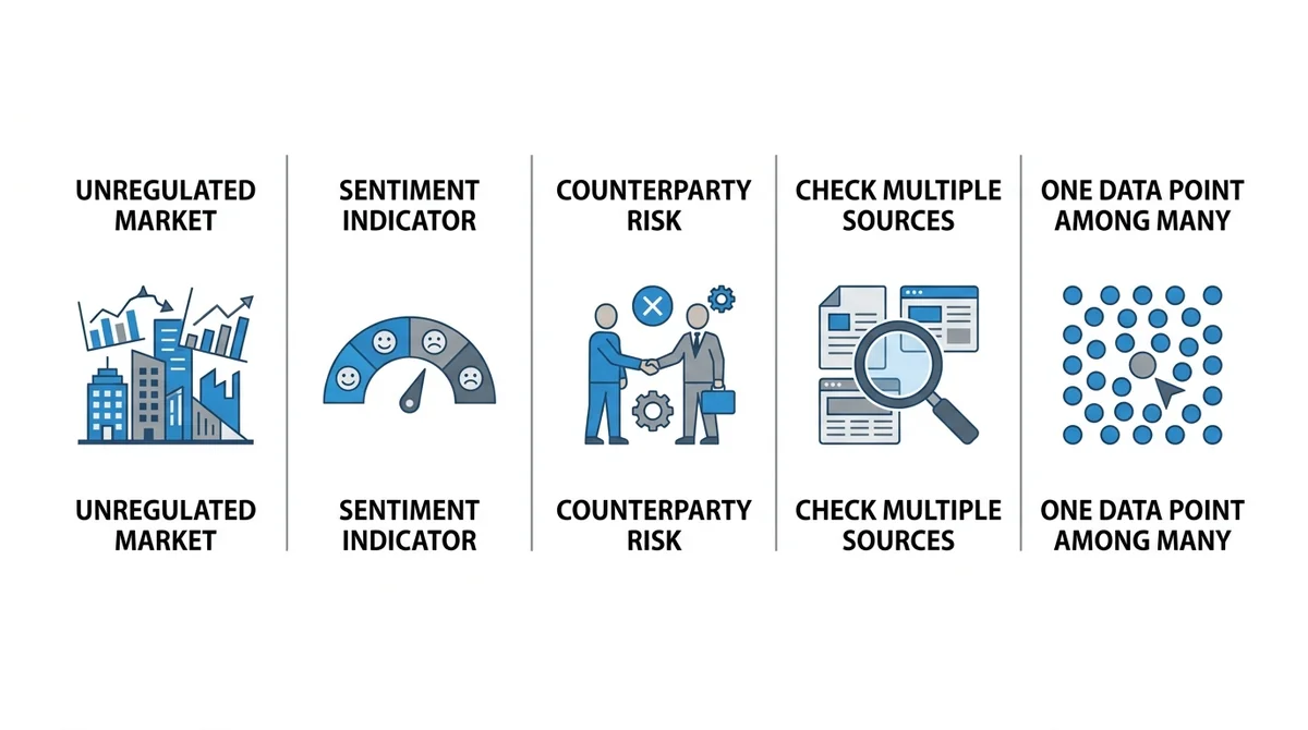 Wide 16:9 horizontal infographic. Five equal columns, each with a flat icon and short English label: 1) Unregulated market, 2