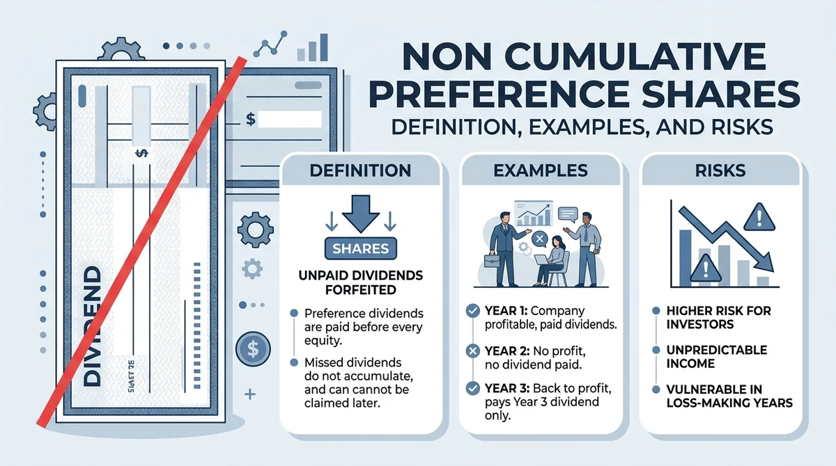 What Are Non Cumulative Preference Shares? Definition, Examples, and Risks