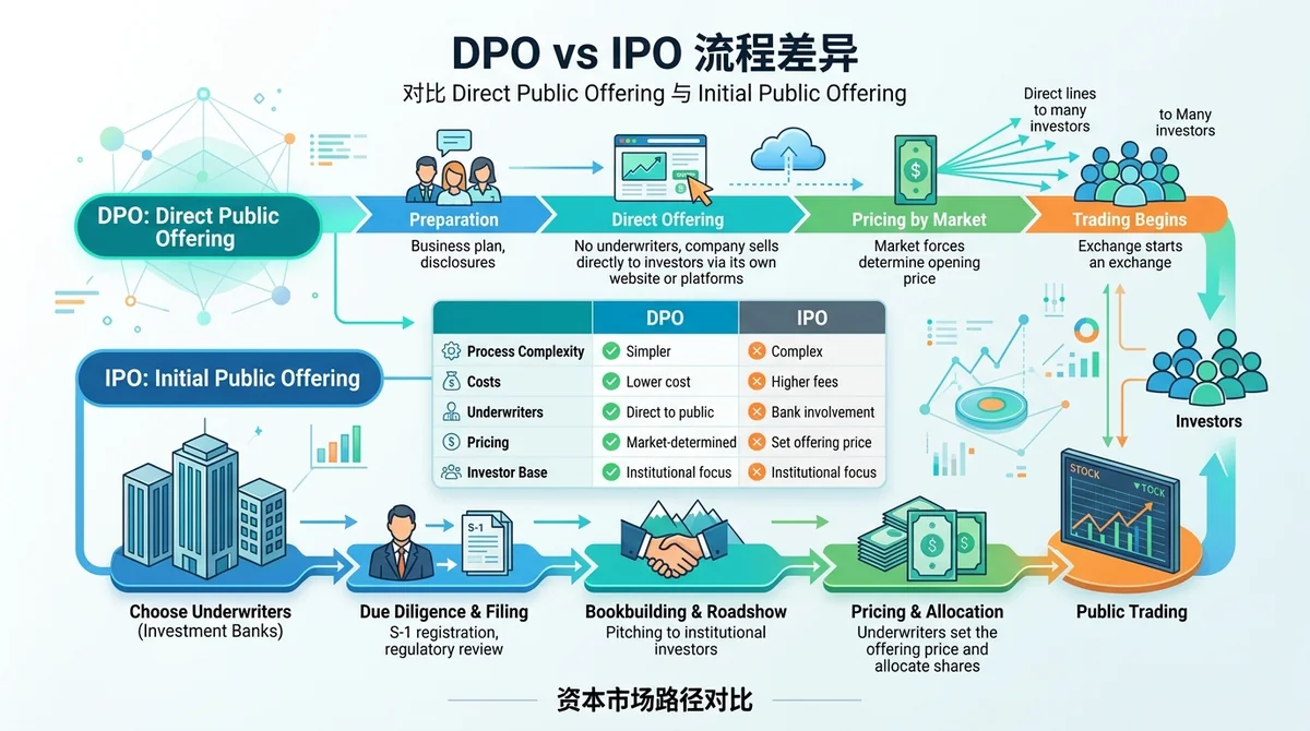 对比 DPO 与 IPO 的流程差异,用流程图或对比表展示