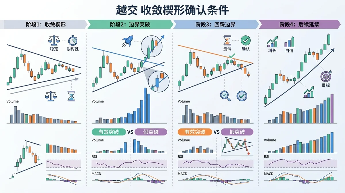2026楔形突破确认条件：如何识别有效突破与回踩信号