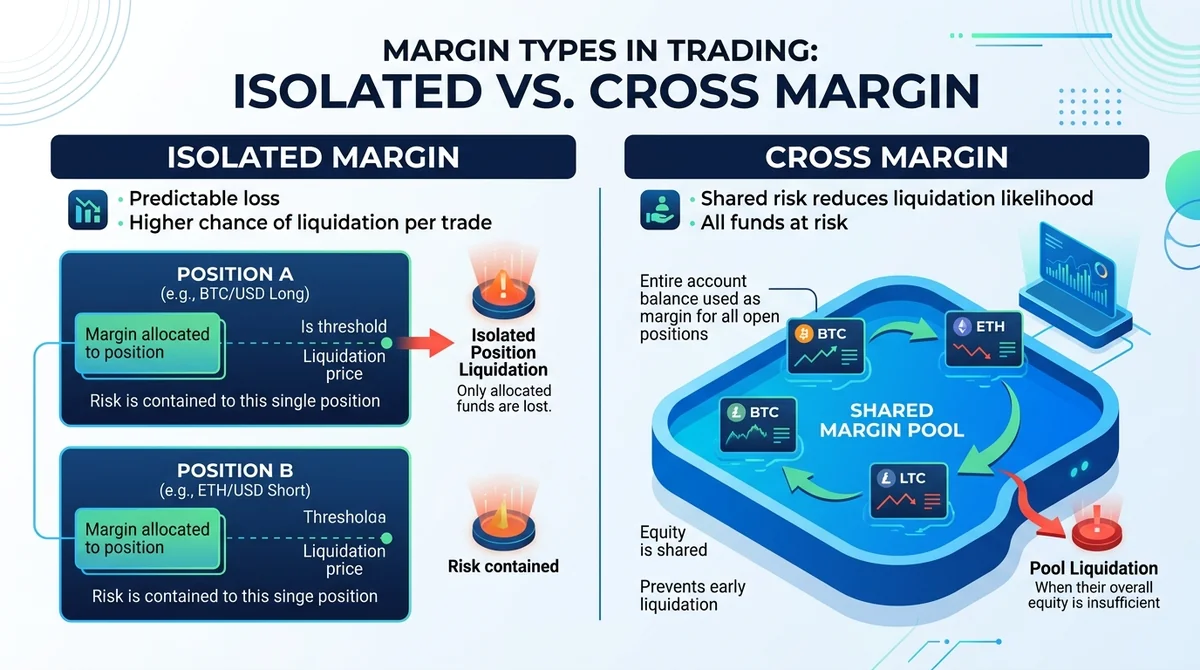 Wide 16:9 horizontal infographic, left side labeled 'Isolated Margin' with two separate boxes, right side labeled 'Cross Marg